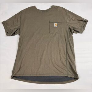 Carhartt Force Relaxed Fit Midweight Short Sleev T-Shirt Mens L Olive Green